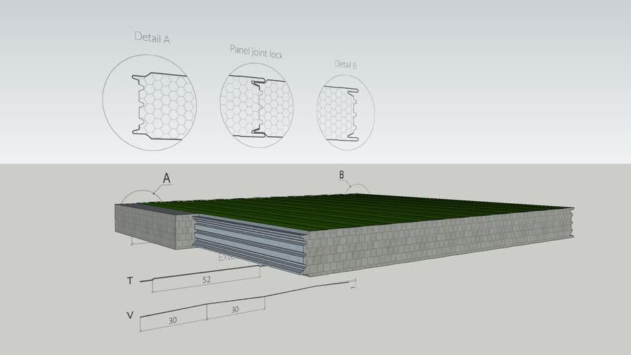 Sandwich panel from Polystyrene 3D Warehouse