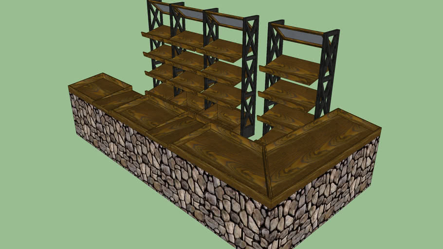 Mostrador y estanterias | 3D Warehouse