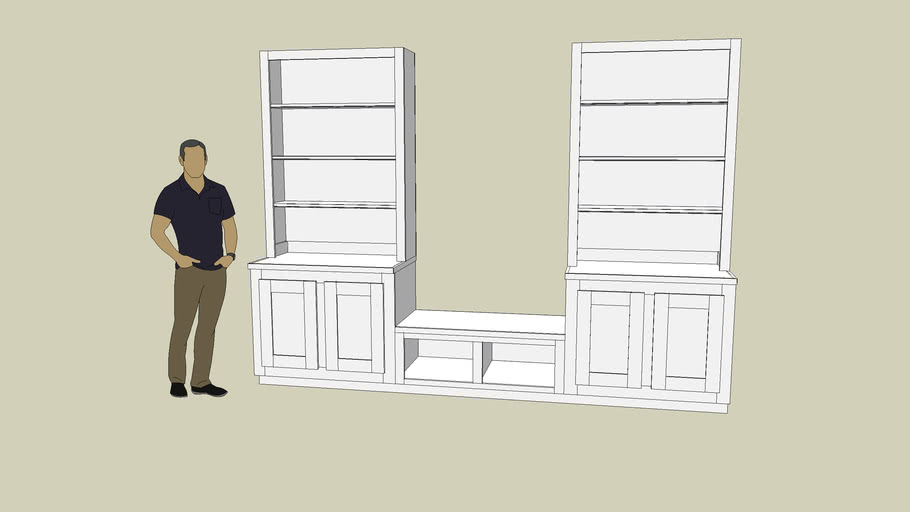 Window Seat 3d Warehouse, Bookcase With Seat