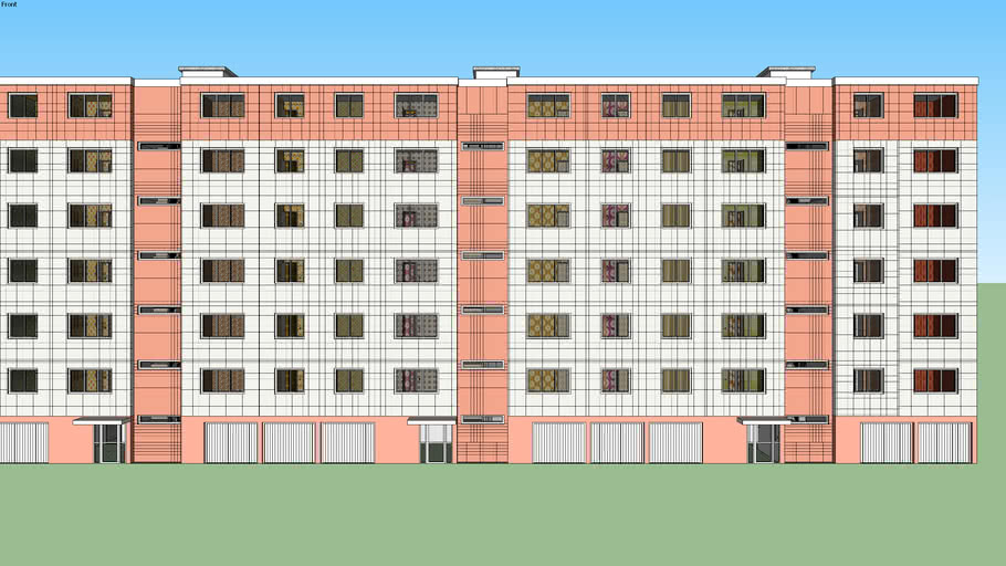 immeuble de 36 logements locatifs des années 70's 3D Warehouse — free download
