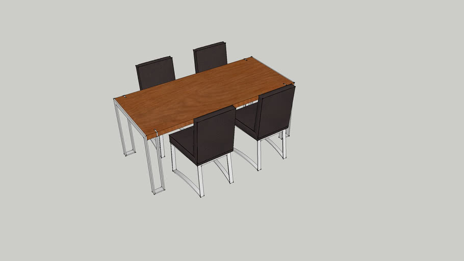 Dining table and chairs 3D Warehouse