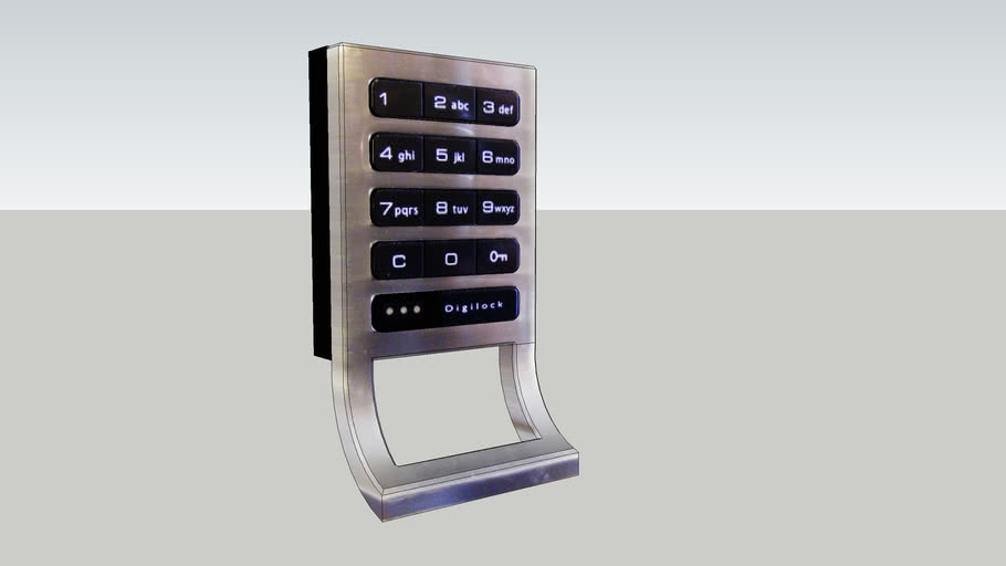 DIGILOCK Locker Hardware Standard Body with Pull 3D Warehouse