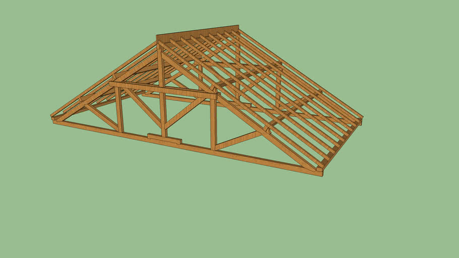 Rangka Atap Kayu  3D Warehouse