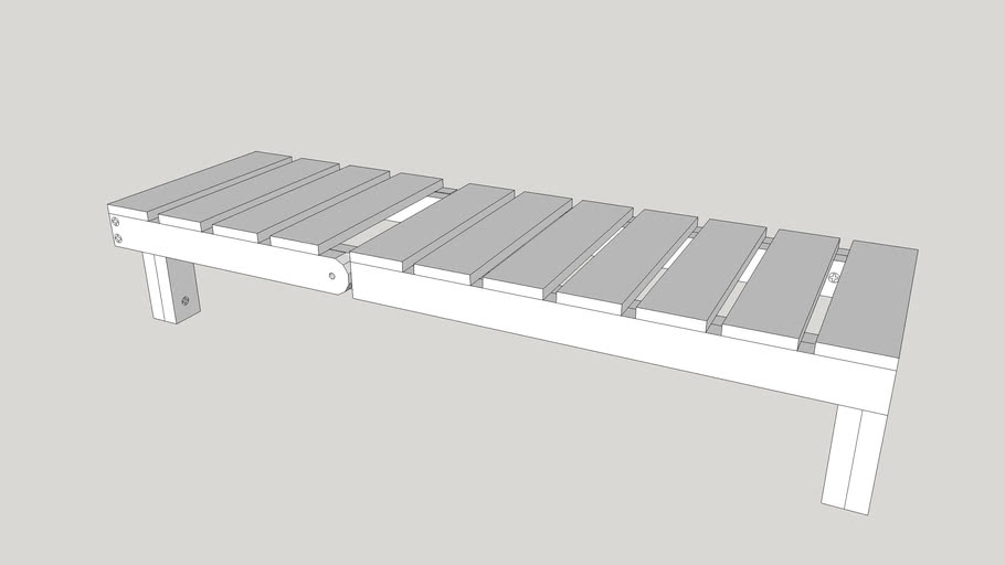 Houten ligbed bouwtekening 3D Warehouse