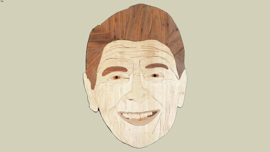 President Reagan in Wood by Don Collins