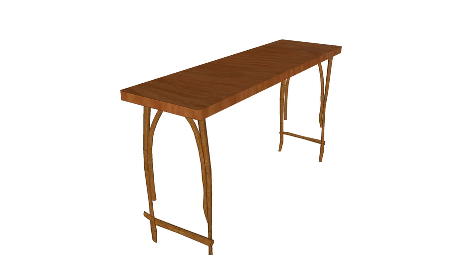 Rustic wooden console table | 3D Warehouse