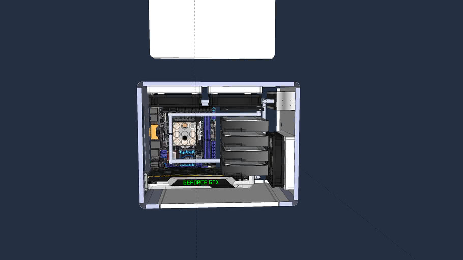 Lian Li PC-Q08B custom water cooling plan