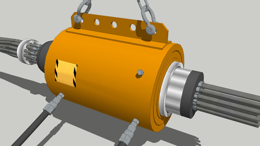 PostTensioning jack 3D Warehouse