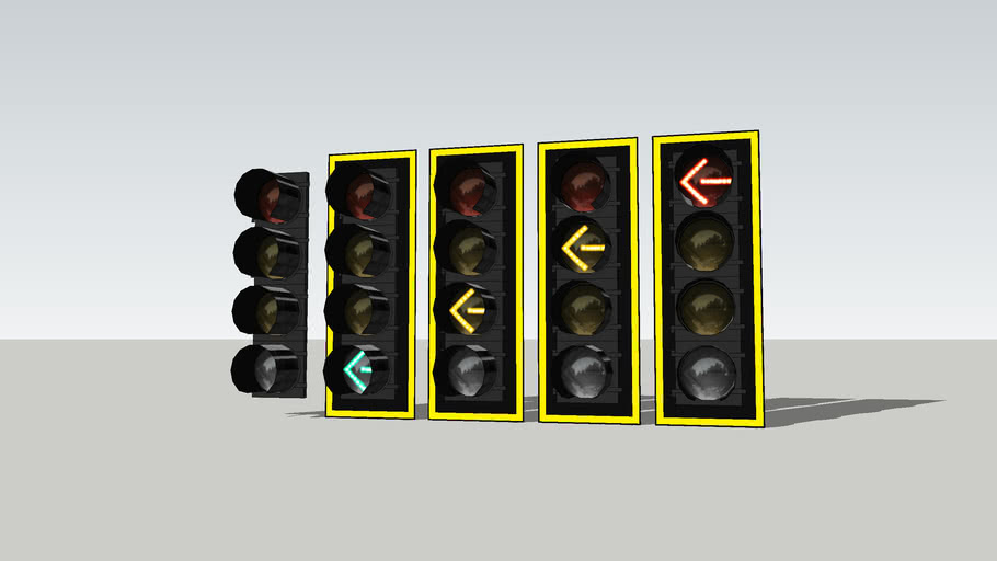 GE VLA Yellow trap left turn signals 3D Warehouse