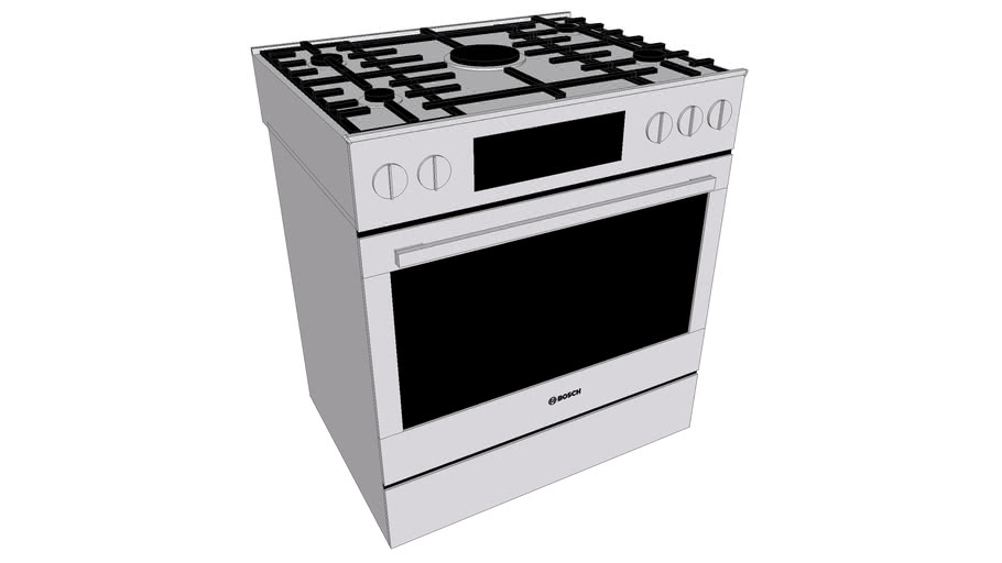 Bosch Freestanding 90cm Oven 3D Warehouse