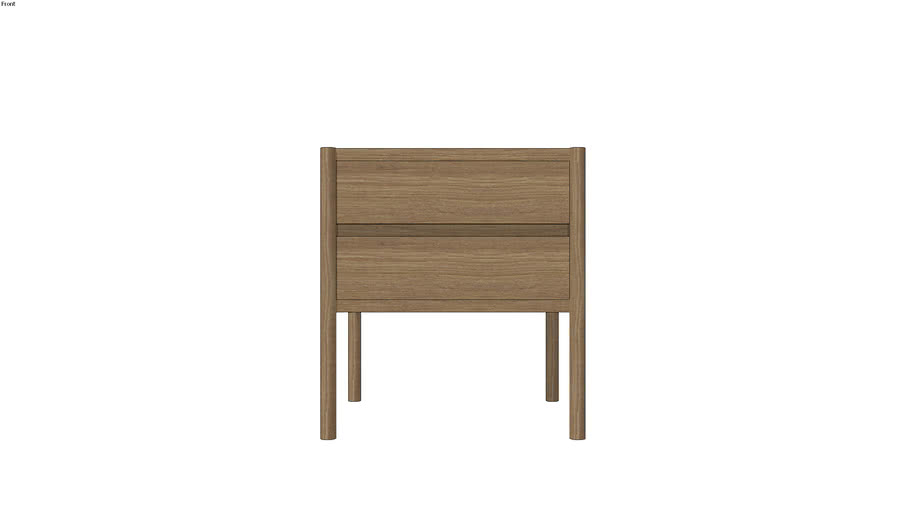 EQ3 Monarch Double Drawer Nightstand 3D Warehouse