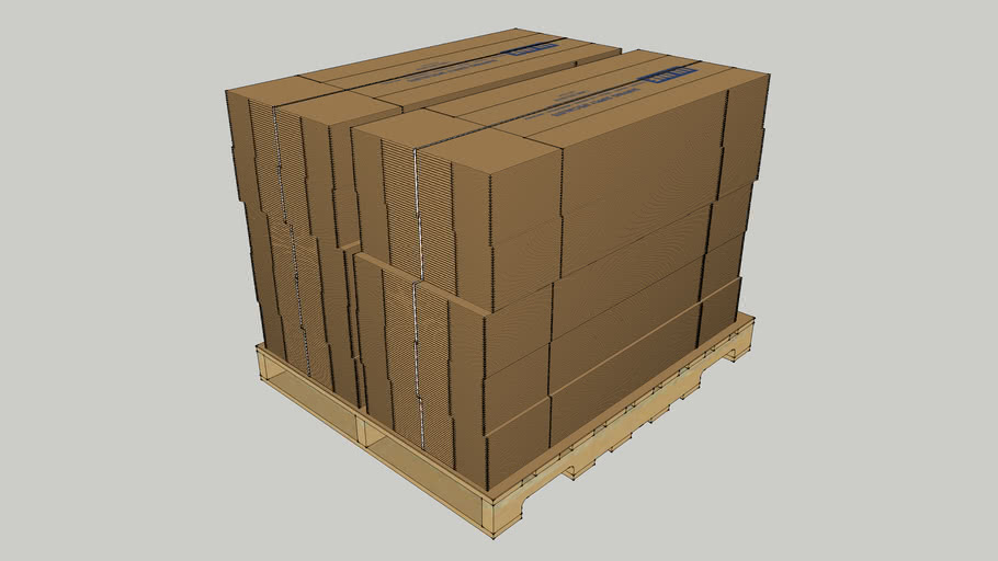 Uline S4849U Flat Boxes 3D Warehouse