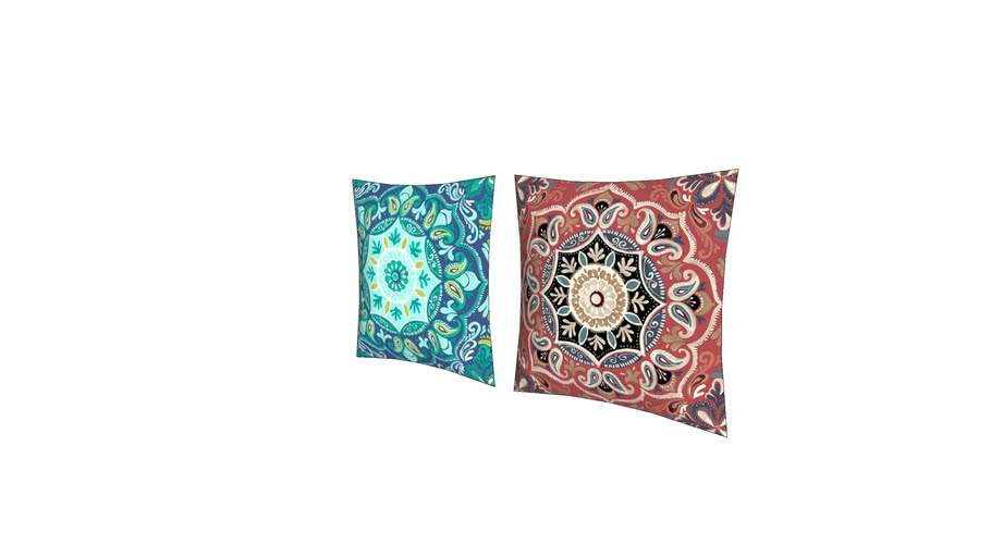 Hampton Bay Square Outdoor Throw Pillow 3D Warehouse