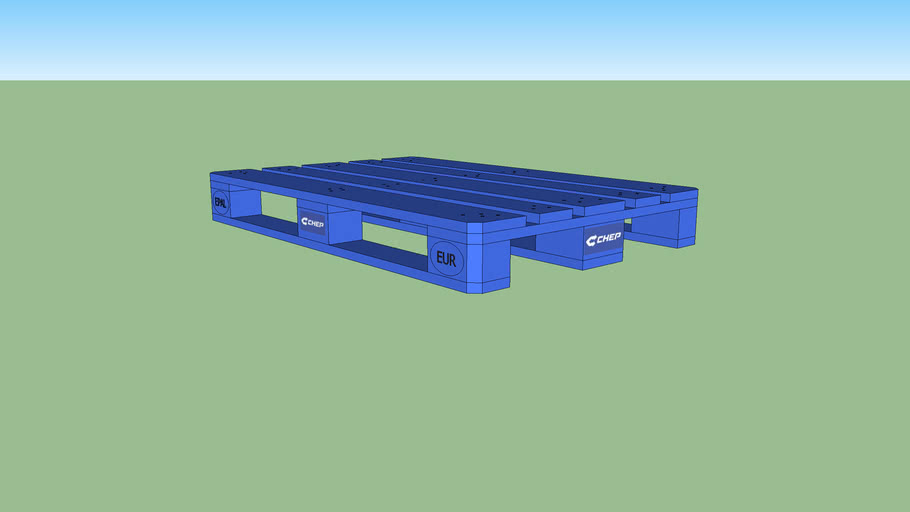 Pallet EPAL CHEP 3D Warehouse