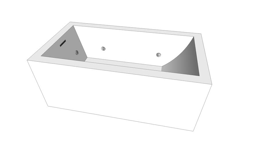 Square Jetted Tub 3D Warehouse
