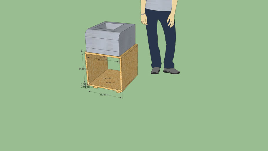 Drucker Unterschrank offen | 3D Warehouse