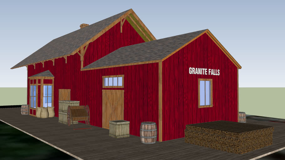 Granite Falls Railroad Station circa 1909 3D Warehouse