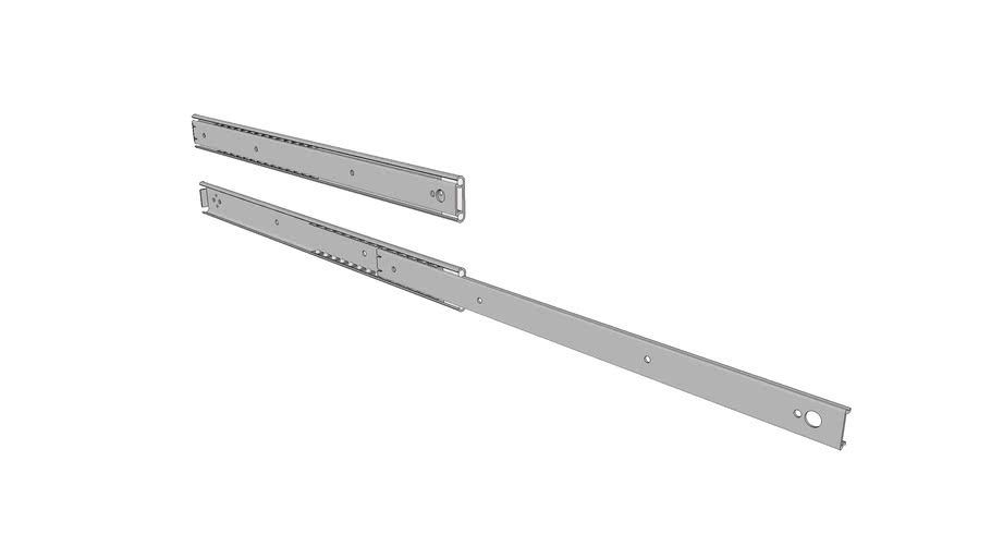 slide, drawer, stainless, 16 inch, McMasterCarr 12155A26 3D Warehouse