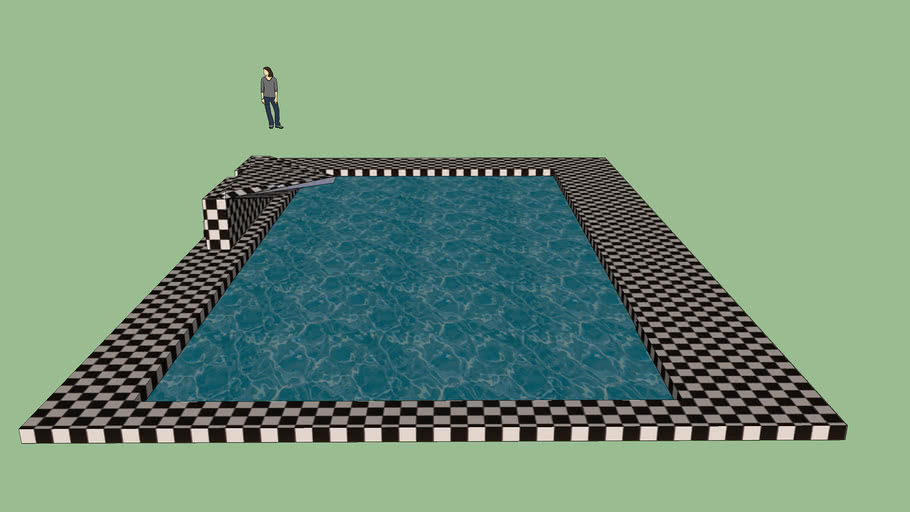 Checkered Swimming Pool | 3D Warehouse