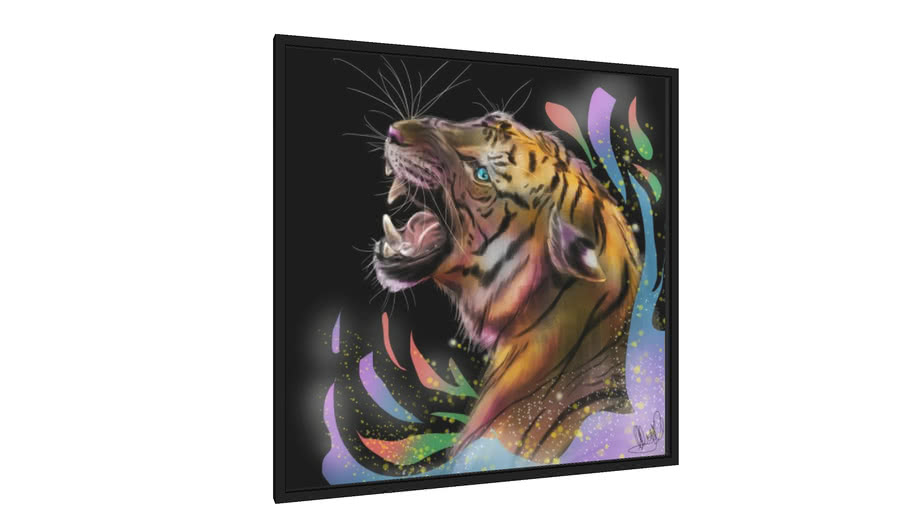 Quadro Tigre Splash - Galeria9, por Lucas Vilaça