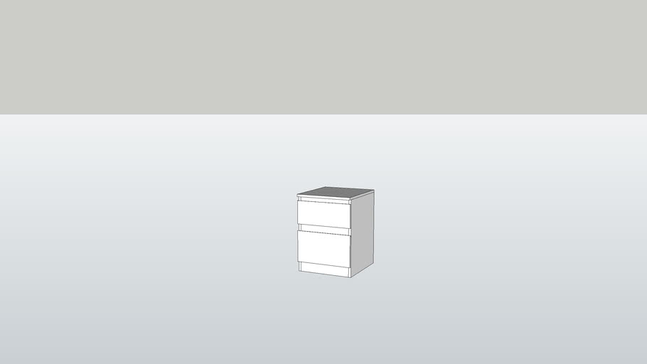 2 drawer side table ikea 3D Warehouse