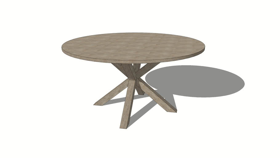 Ronde tafel met spinpoot, 150 cm doorsnede 3D Warehouse