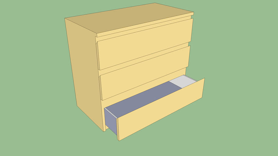 Chest with one open drawer