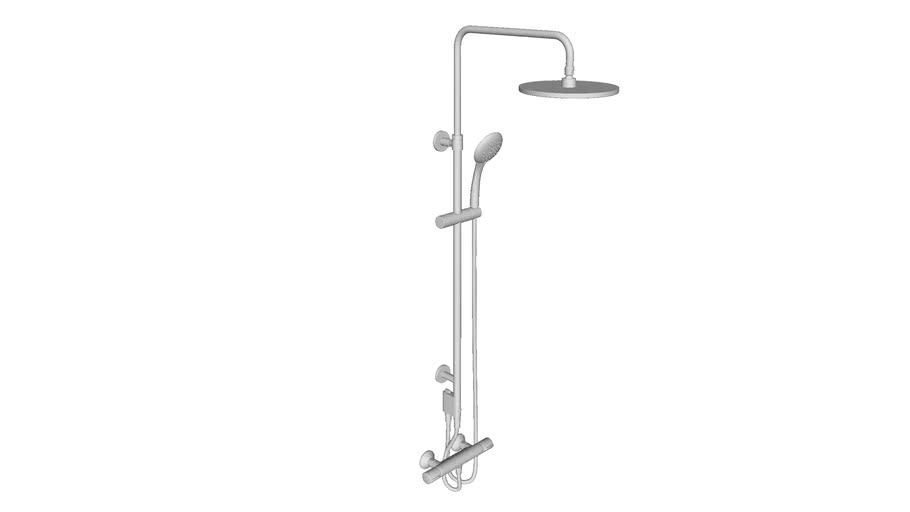 K-33100T-9 Thermostatic - 2 Way Shower Column - Hose Connection | 3D ...