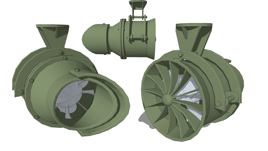 WATER JET ENGINE (for outboard amphibious vehicles) 3D Warehouse