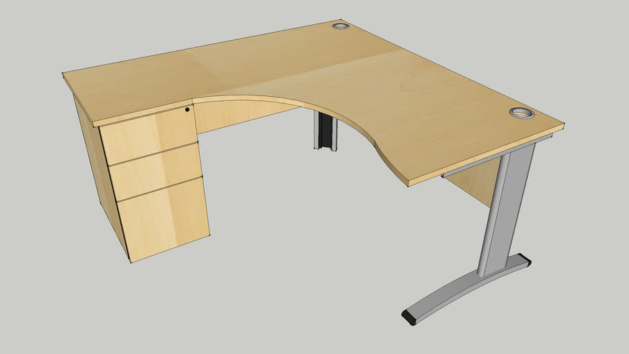 curve desk 3D Warehouse