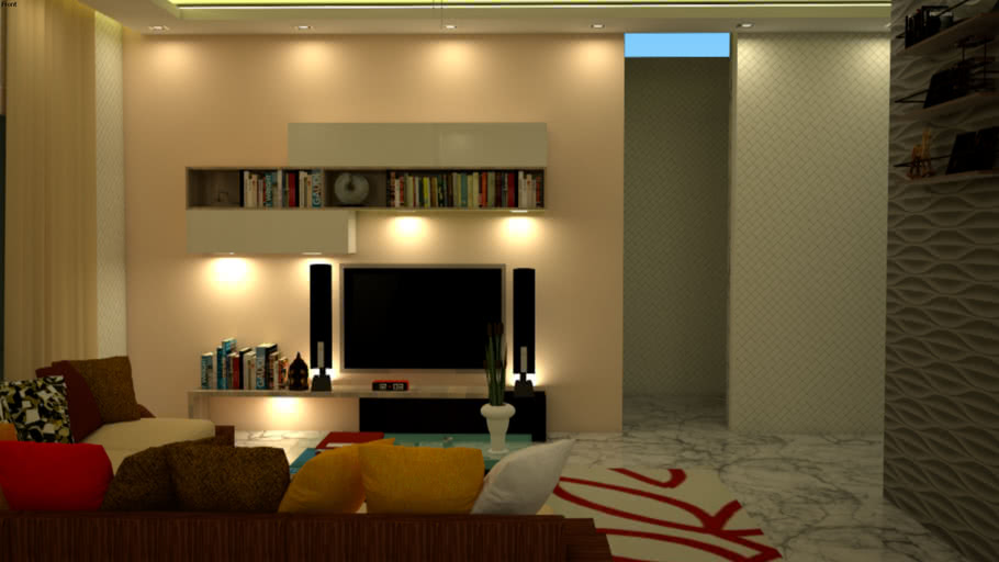 Contemporary living room TV unit | 3D Warehouse