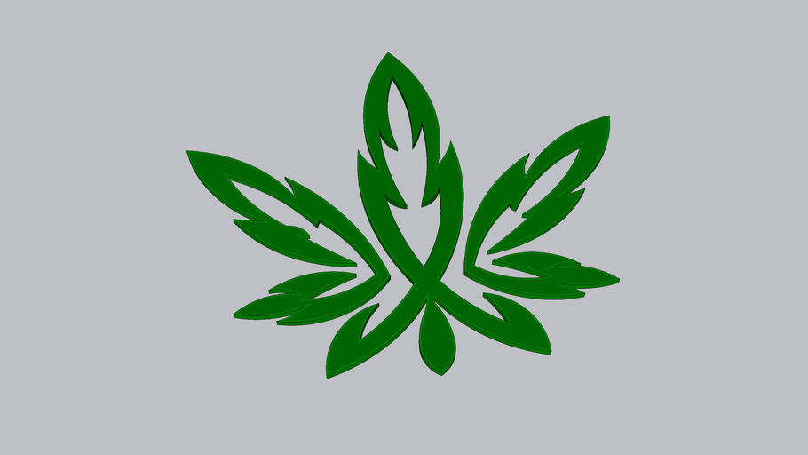 Pot Leaf Logo Tribal