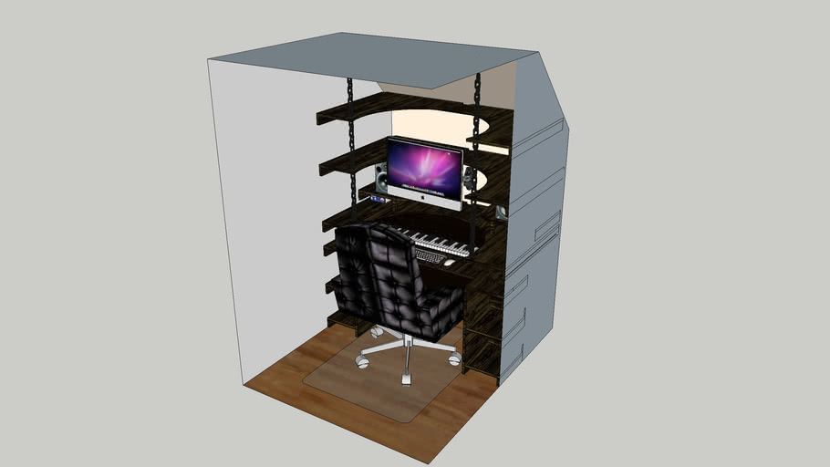Hobbit Closet Music Composing Studio Desk 3d Warehouse