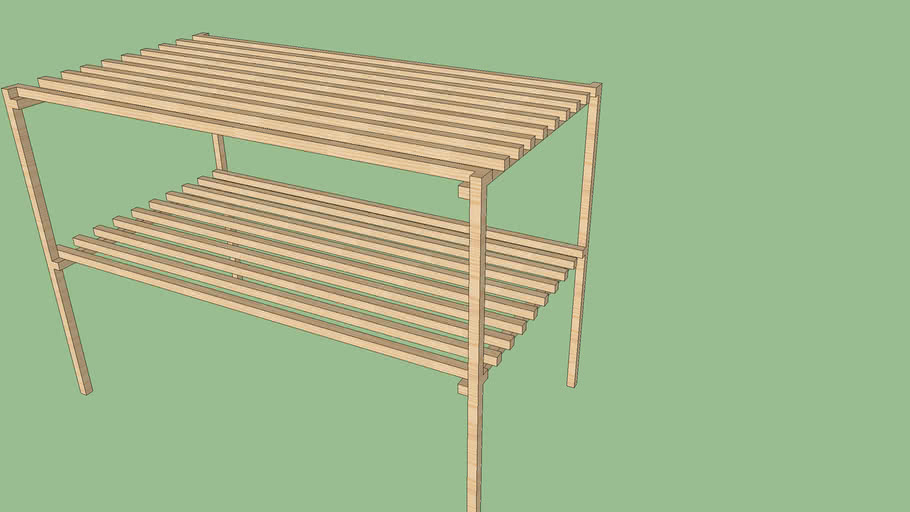 Wooden Shoe Rack 3d Warehouse