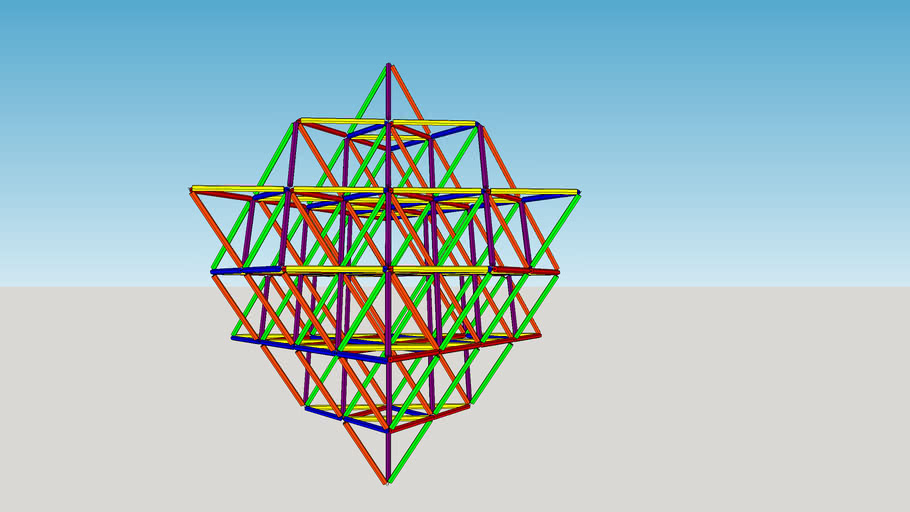 64 Tetrahedron Matrix - Inspired by The Resonance Project | 3D Warehouse