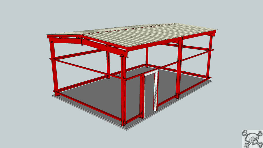 Metal Building 3D Warehouse