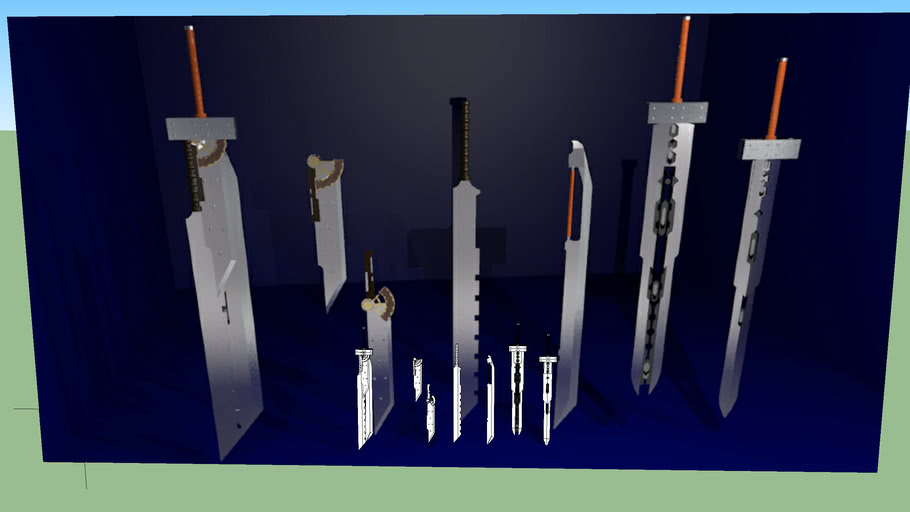 Cloud S Buster Sword 3d Warehouse - clouds buster sword roblox