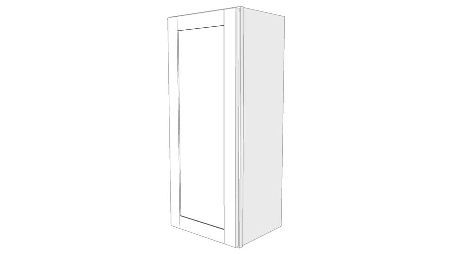 Bayside Wall Cabinet W1536 - 12" Deep, One Door