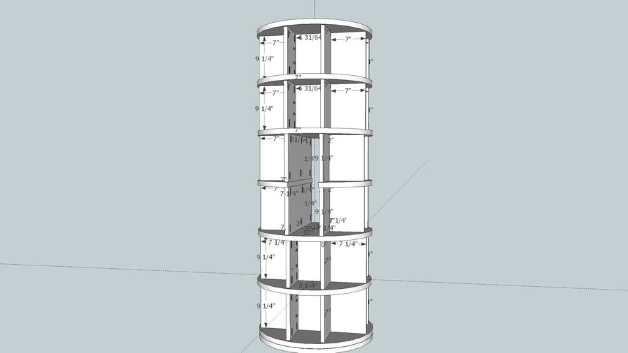 Revolving Bookcase Like Pottery Barn Teen Model 3d Warehouse