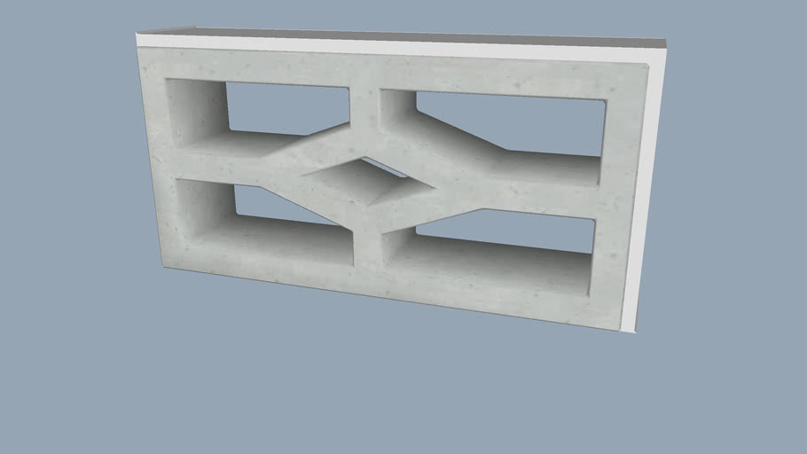 Concrete Screen Block & Grout_4x8x16_03 3D Warehouse