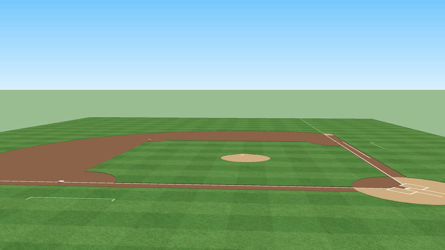 MLB Baseball InfieldExact Dimensions 3D Warehouse