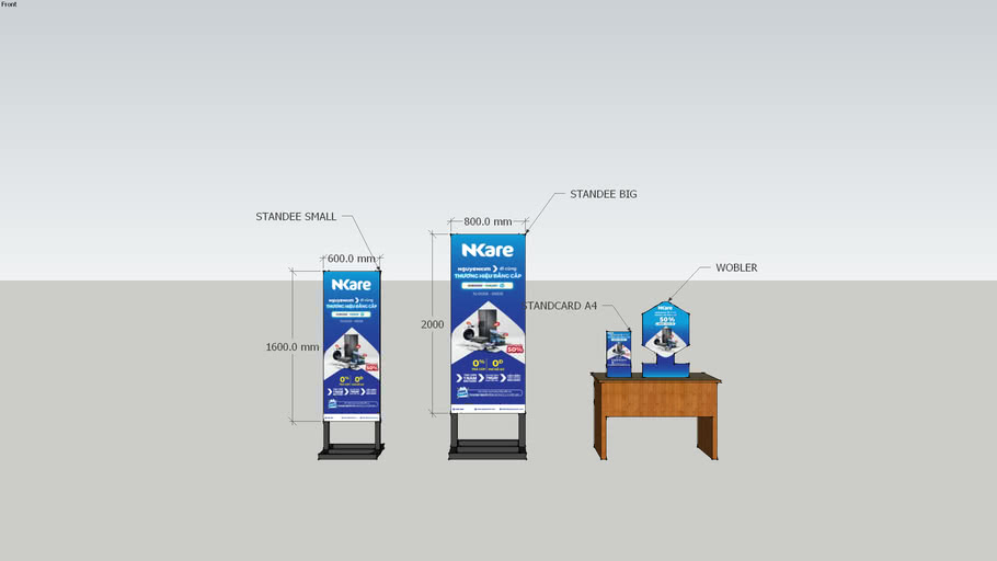 STANDEE BIG & STANDEE SMALL ] SETUP AT STORE NGUYENTAI3D 3D Warehouse
