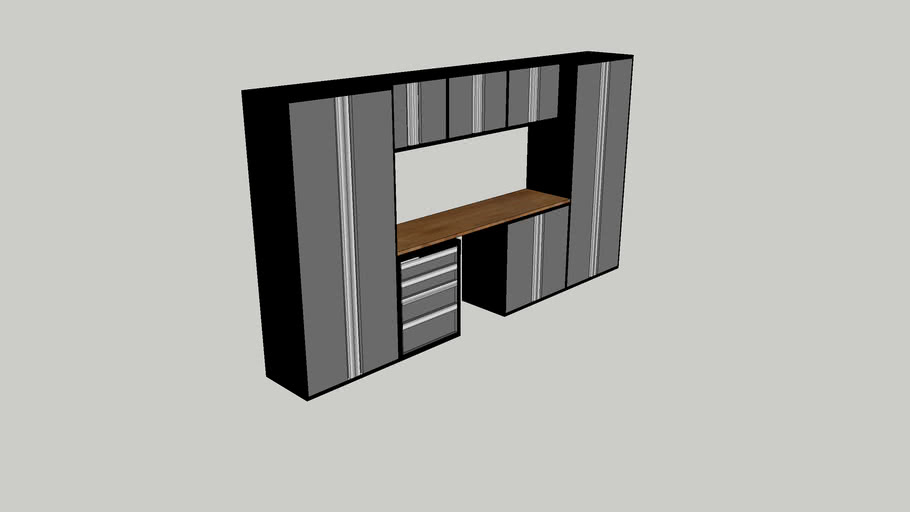 Newage Bold 3 0 Garage Cabinet 8 Piece Set 3d Warehouse
