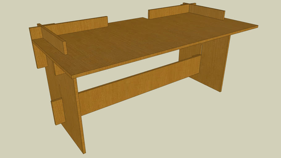 'Nomadic' KnockDown Plywood Desk 3D Warehouse