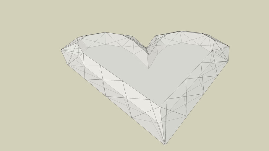 138 Facet Heart Diamond