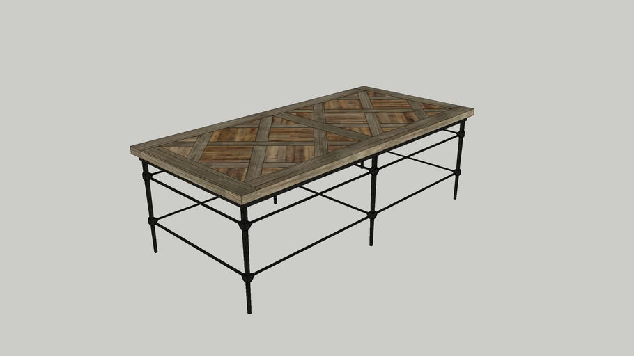 Parquet Reclaimed Wood Rectangular, Parquet Reclaimed Wood Square Coffee Table