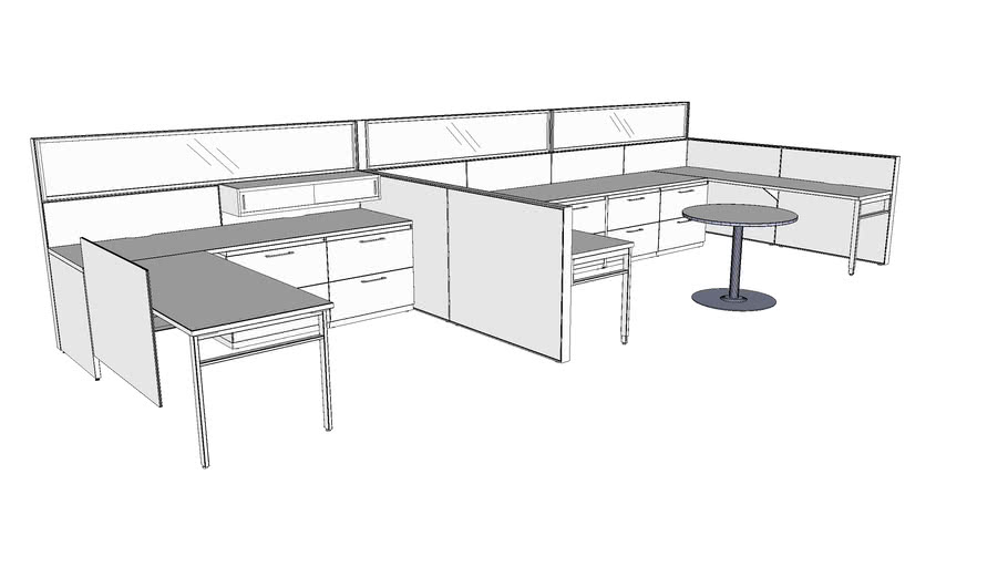 Haworth Compose/Patterns 08 3D Warehouse