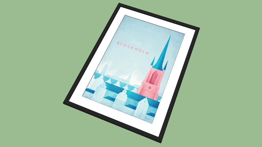 Quadro Stockholm da Série _Travel Poster Co._ by Henry Rivers