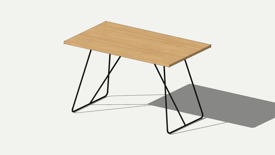 Muji Folding Table Width 1 Cm Oak Wood 折りたたみテーブル 幅１２０ｃｍ オーク材 3d Warehouse
