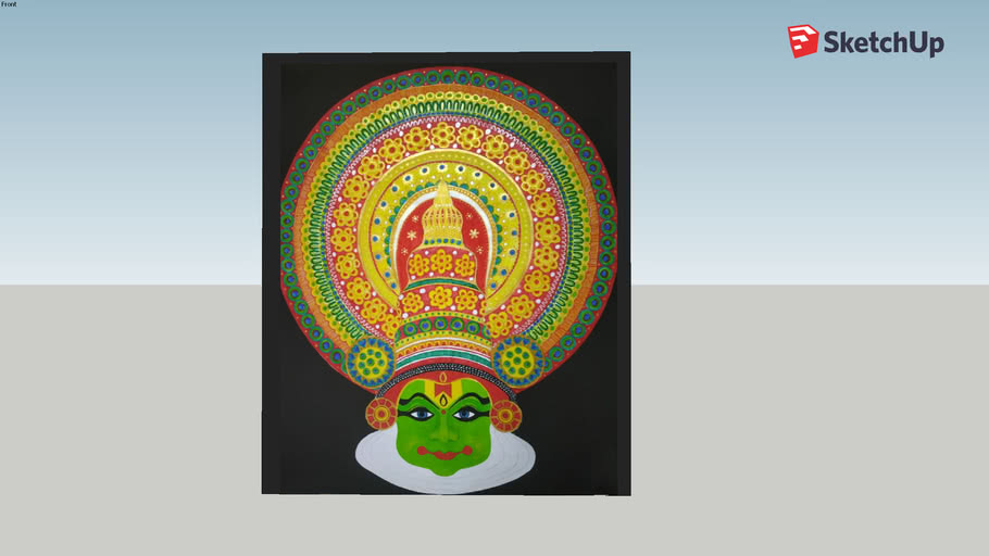 Download Kathakali Mandala Painting Wall Art 3d Warehouse